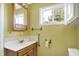 Small bathroom with single sink vanity, medicine cabinet, and shower at 9490 N 700 E, Indianapolis, IN 46259