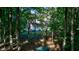 House partially hidden by trees, showcasing back elevation at 6438 Pin Oak Dr, McCordsville, IN 46055