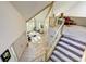 View from upstairs overlooking the main level with high ceilings at 6438 Pin Oak Dr, McCordsville, IN 46055