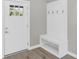 White door and built-in storage at 7234 N Christopher Ln, Fairland, IN 46126