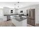 Modern kitchen featuring stainless steel appliances and granite countertops at 7234 N Christopher Ln, Fairland, IN 46126