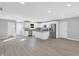 Modern kitchen with island and stainless steel appliances at 7234 N Christopher Ln, Fairland, IN 46126