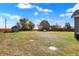 Large backyard with shed and open grassy area at 7234 N Christopher Ln, Fairland, IN 46126