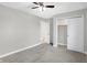 Spacious bedroom featuring neutral walls, carpet flooring, and ample closet space at 7234 N Christopher Ln, Fairland, IN 46126