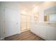 Clean bathroom with double vanity and large shower at 7920 Magnolia St, New Palestine, IN 46163