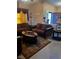 Living room with brown sofas and a marble-top coffee table at 1449 Danielle Dr, Indianapolis, IN 46231