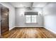 Empty bedroom with hardwood floors and a large window at 814 E 23Rd St, Indianapolis, IN 46205