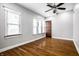 Simple bedroom with hardwood floors and neutral walls at 814 E 23Rd St, Indianapolis, IN 46205