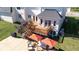 Spacious deck with seating area, overlooking pool at 1957 Cherry Tree Rd, Avon, IN 46123