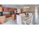 Eat-in kitchen with an island and stainless steel appliances at 1957 Cherry Tree Rd, Avon, IN 46123