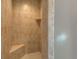 Shower with tiled walls and built-in seat at 7189 Lockford N, Avon, IN 46123