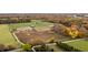 Aerial view of farm showing fields and wooded area at 345 S 775 E, Zionsville, IN 46077