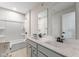 Bathroom boasts double vanity and a shower/tub combo at 250 Mcnair Rd, Whiteland, IN 46184
