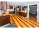 Dark wood cabinets, butcher block countertops, and stainless steel appliances at 7060 S Meridian St, Indianapolis, IN 46217