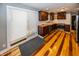 Dark wood cabinets, butcher block countertops, and stainless steel appliances at 7060 S Meridian St, Indianapolis, IN 46217