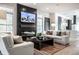 Spacious living room featuring a stunning fireplace and comfortable seating at 456 Monon Way Dr, Carmel, IN 46032