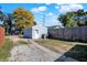 Spacious backyard with detached garage and fenced area at 1120 Lexington Ave, Indianapolis, IN 46203