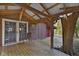 Wooden deck with french doors and a view of nature at 9562 N Gasburg Rd, Mooresville, IN 46158