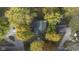 Aerial view of house and surrounding trees in autumn at 9562 N Gasburg Rd, Mooresville, IN 46158