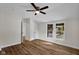 Bedroom with large window and access to patio at 9562 N Gasburg Rd, Mooresville, IN 46158