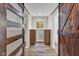 Elegant bathroom with barn doors and modern flooring at 9562 N Gasburg Rd, Mooresville, IN 46158