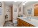 Basement bathroom with single vanity and toilet at 1079 Old Eagle Way, Greenwood, IN 46143