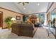 Cozy living room with fireplace and vaulted ceiling at 1079 Old Eagle Way, Greenwood, IN 46143