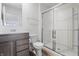 Bathroom with a vanity and a large walk-in shower at 802 Weldon Way, Westfield, IN 46074