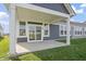 Covered patio with concrete flooring and sliding glass door access at 802 Weldon Way, Westfield, IN 46074