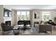Spacious living room with fireplace and large windows at 7338 Deerberg Dr, Indianapolis, IN 46259