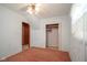 Small bedroom with closet, ceiling fan and connecting door at 216 E Elm St, Jamestown, IN 46147