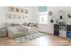 Cozy room with twin bed and playful decor at 4407 W Wandalee Ct, New Palestine, IN 46163