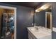Stackable washer and dryer in a small closet at 108 E St Clair St # B, Indianapolis, IN 46204