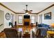 Comfortable living room with hardwood floors and fireplace at 7178 Lockford N, Avon, IN 46123