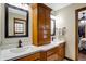 Double vanity bathroom with tall storage cabinet at 7178 Lockford N, Avon, IN 46123