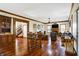 Spacious living room with hardwood floors, fireplace, and built-in shelving at 7178 Lockford N, Avon, IN 46123
