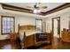 Main bedroom with hardwood floors and a ceiling fan at 7178 Lockford N, Avon, IN 46123