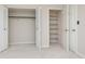 Spacious bedroom with walk-in closet and built-in shelving at 8168 Shorewalk Dr # A, Indianapolis, IN 46236