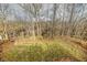 Wooded backyard with a grassy area covered in autumn leaves at 808 Copperfield Xing, Danville, IN 46122