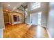 Grand two-story entryway with hardwood floors and a staircase at 808 Copperfield Xing, Danville, IN 46122