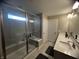 Elegant bathroom with double sinks and a large shower at 3609 Merchmont Rd, Bargersville, IN 46106