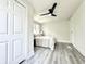 Charming bedroom with a ceiling fan, bed, and plenty of closet space at 2641 Guilford Ave, Indianapolis, IN 46205