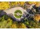 Bird's eye view of the home's unique circular driveway at 9468 Sullivan Pl, Zionsville, IN 46077