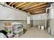 Unfinished basement area with storage space at 12594 Tidecrest Dr, Fishers, IN 46037