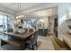Open concept kitchen and dining area with modern cabinetry and island at 1939 Ponsonby Dr, Westfield, IN 46074