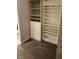 Organized closet with built-in shelves and drawers at 428 N Wyndstone Way, Fortville, IN 46040
