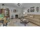 Charming living room with a couch, rocking chair and antique cabinet at 6971 Lynx Dr, Nineveh, IN 46164