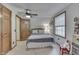 Cozy bedroom with a double bed and built-in closet at 6971 Lynx Dr, Nineveh, IN 46164