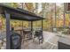 Gazebo on deck with grill and wooded view at 6971 Lynx Dr, Nineveh, IN 46164