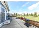 Large back patio with fire pit and plenty of space for outdoor entertaining at 3518 Heathcliff Ct, Westfield, IN 46074